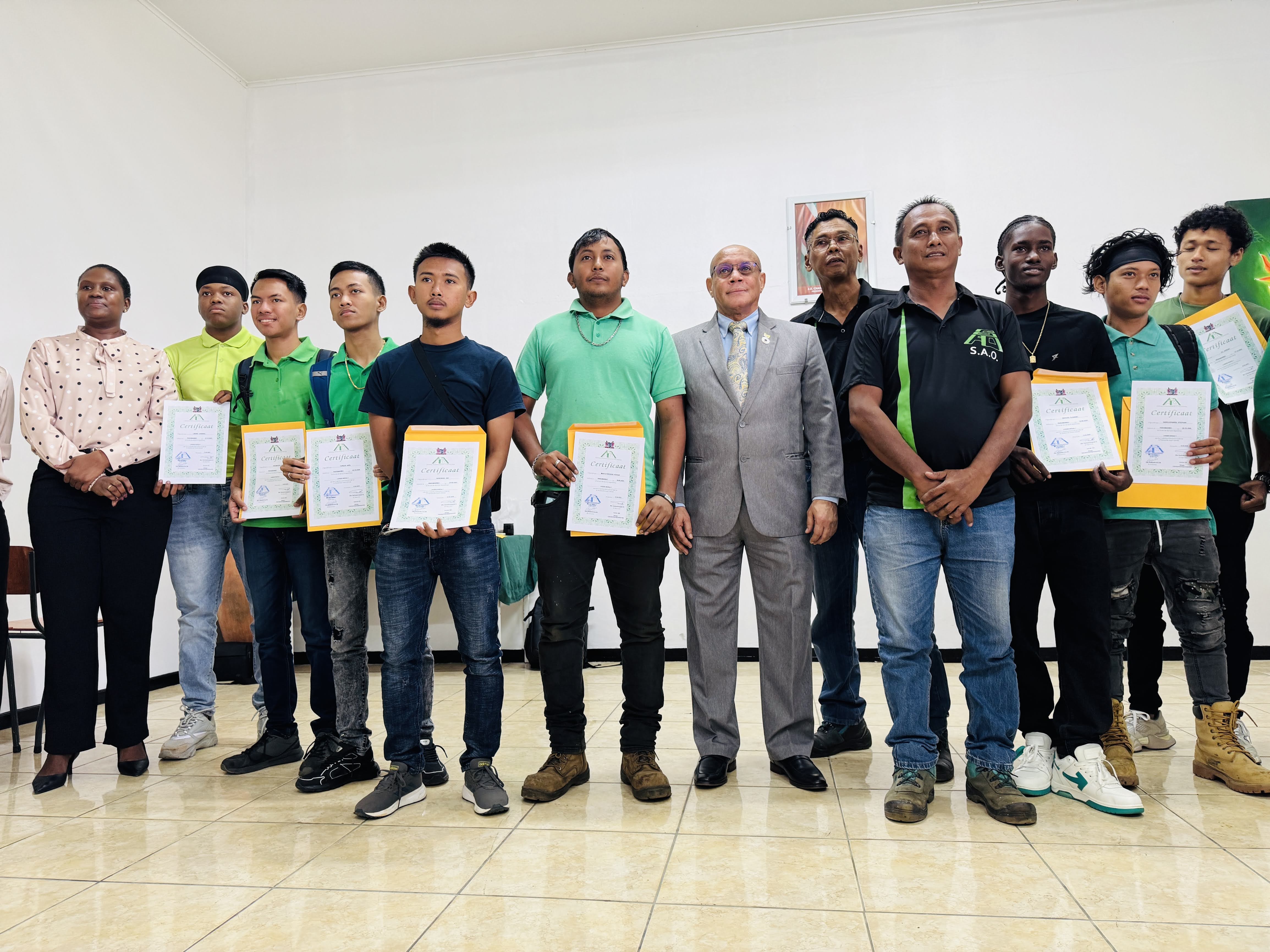 SAO & Staatsolie: Sixteen youth receive welding certification